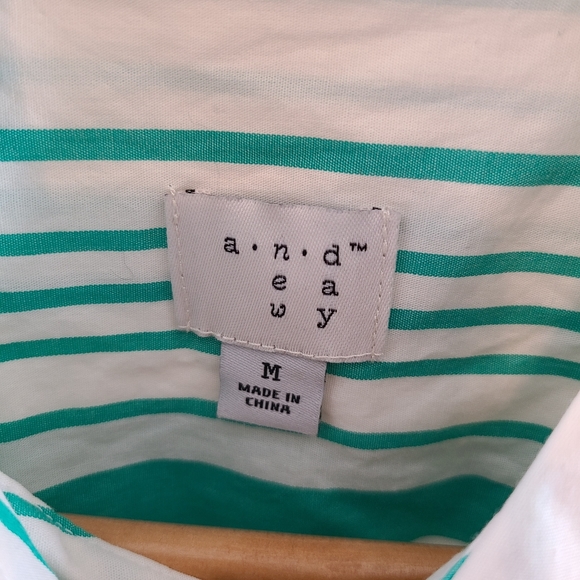 A New Day Strip Button Down Short Sleeve Shirt - Picture 5 of 8